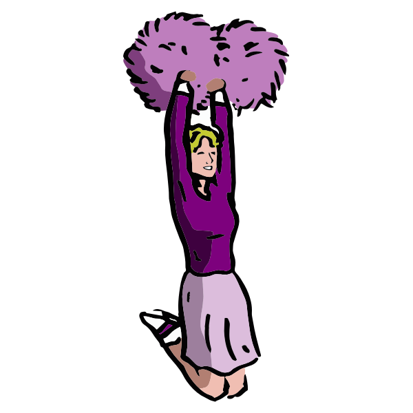 SVG Cartoon Cheerleader 2