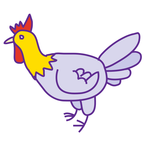 SVG Cartoon chicken