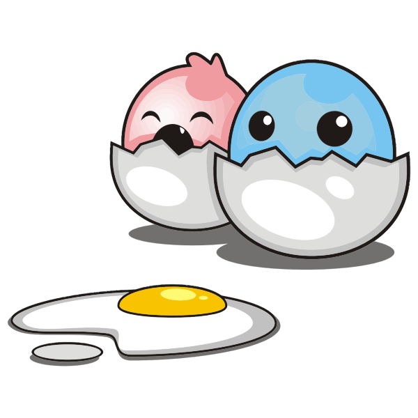 SVG Cartoon Chicks Hatching