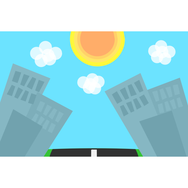 SVG Cartoon cities background vector image