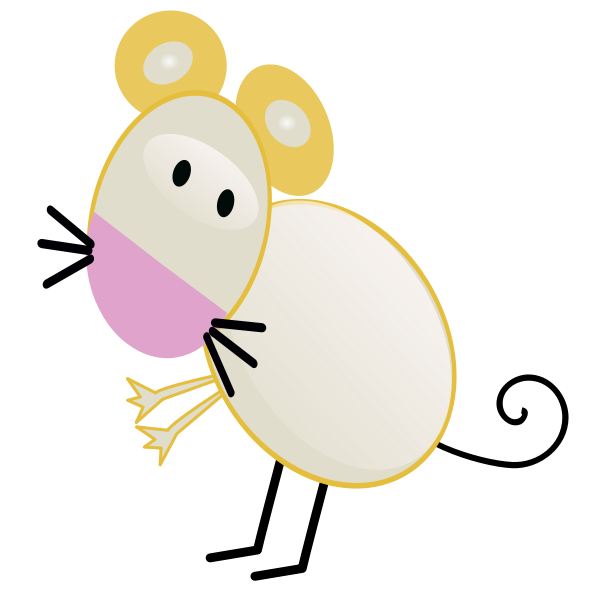 SVG Cartoon colorful mouse