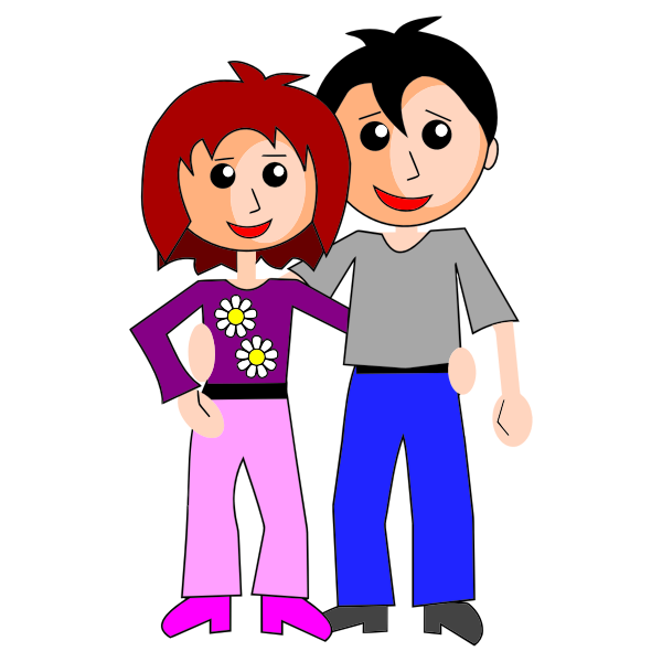 SVG Cartoon couple