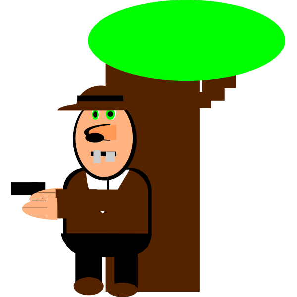 SVG cartoon cowboy
