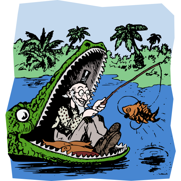 SVG Cartoon crocodile