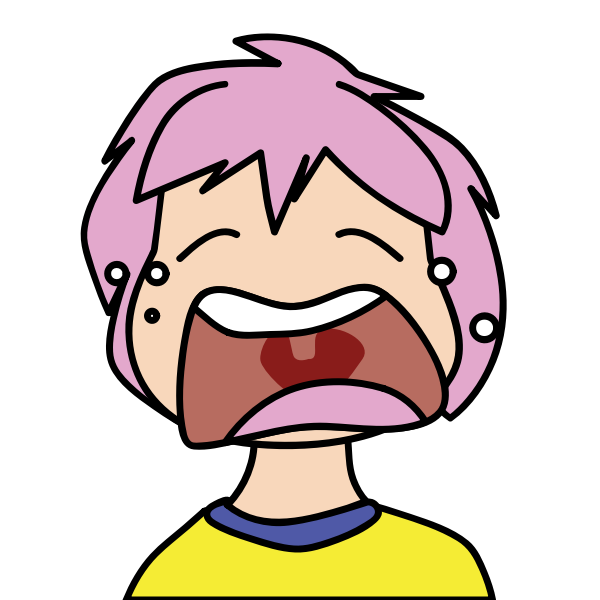 SVG Cartoon crying child