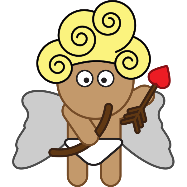 SVG Cartoon Cupid vector clip art