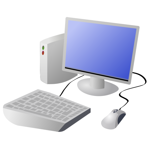SVG Cartoon desktop computer vector image