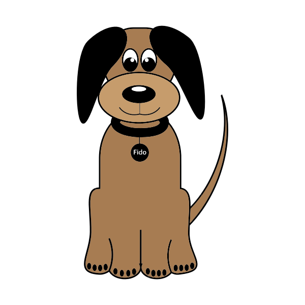 SVG Cartoon dog