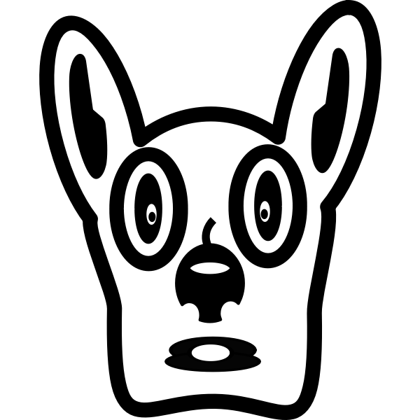 SVG Cartoon Dog Face