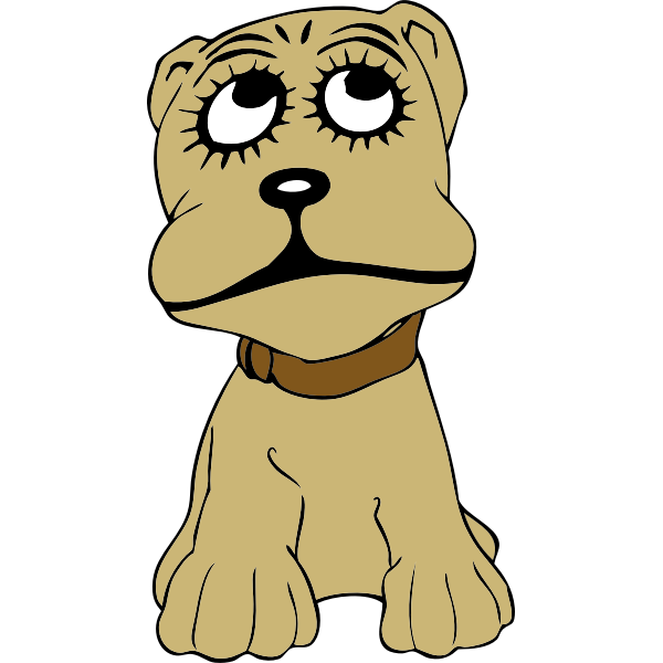 SVG Cartoon dog portrait vector illustration
