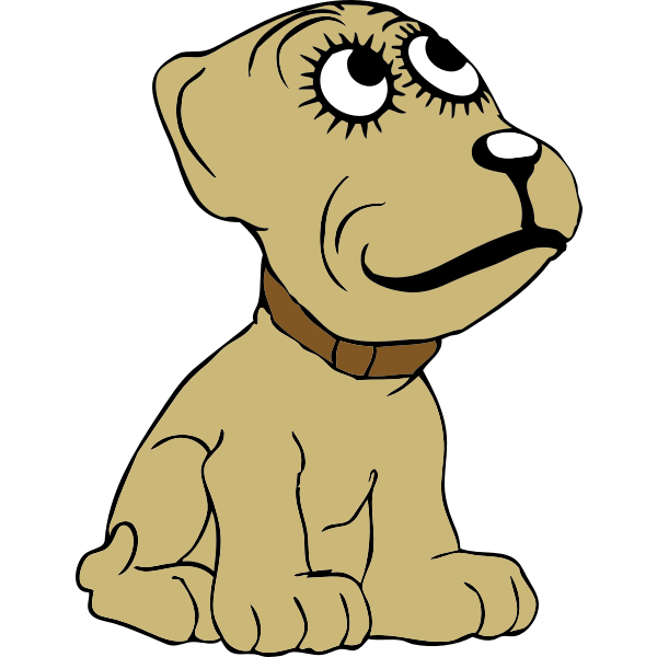 SVG Cartoon dog vector drawing