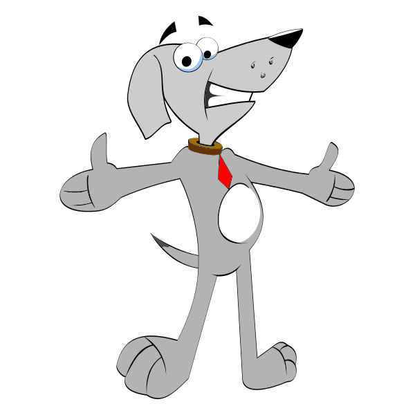 SVG Cartoon Dog With Outstretched Arms