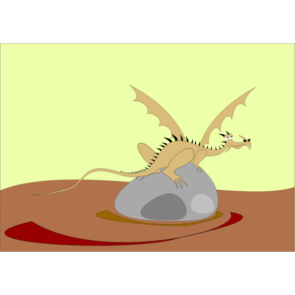 SVG Cartoon dragon vector image