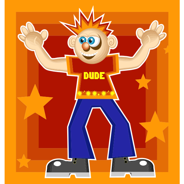 SVG Cartoon dude image