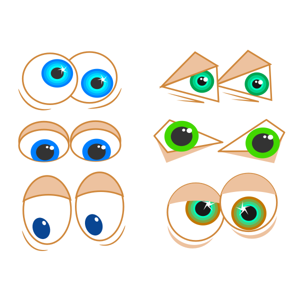 SVG Cartoon eyes image