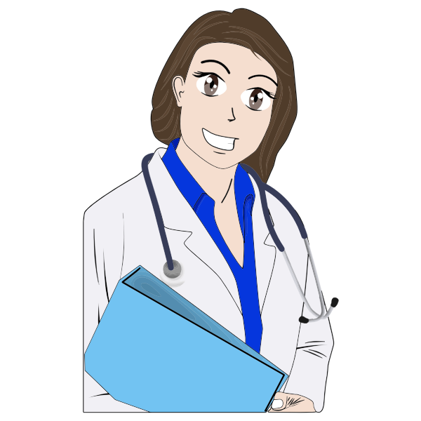 SVG Cartoon female doctor