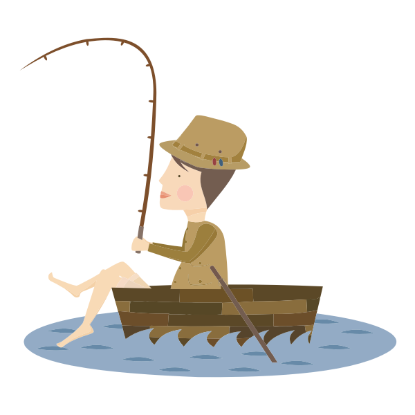 SVG Cartoon fisherman