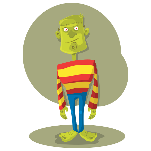 SVG Cartoon Frankenstein