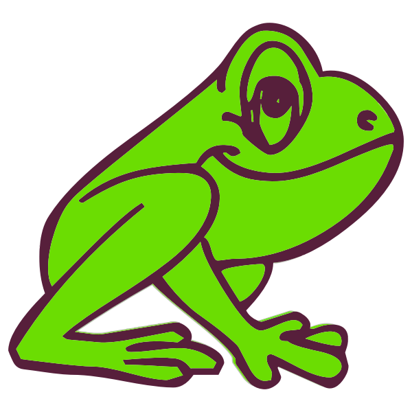 SVG Cartoon frog profile