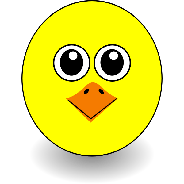 SVG Cartoon funny chick face vector graphics