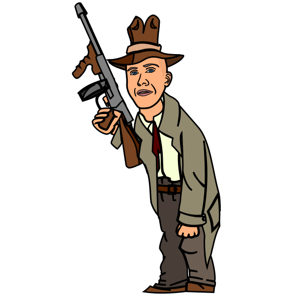 SVG Cartoon gangster