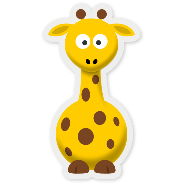 SVG Cartoon giraffe image