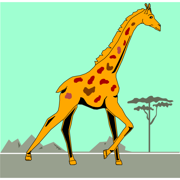 SVG Cartoon giraffe vector image