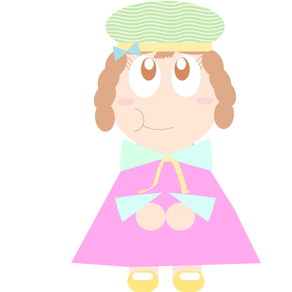 SVG Cartoon girl