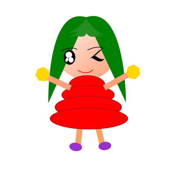 SVG Cartoon girl-1572514298