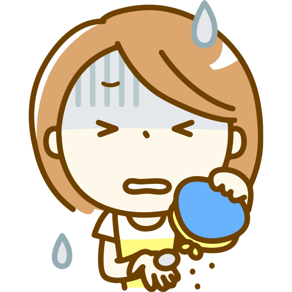 SVG Cartoon girl crying