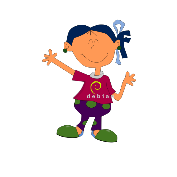 SVG Cartoon girl image