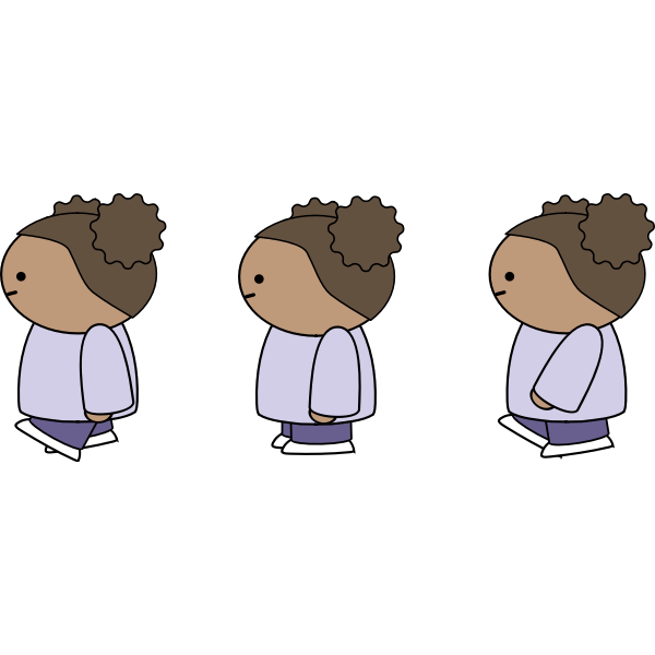 SVG Cartoon girl walking