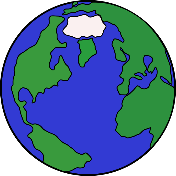 SVG Cartoon Globe