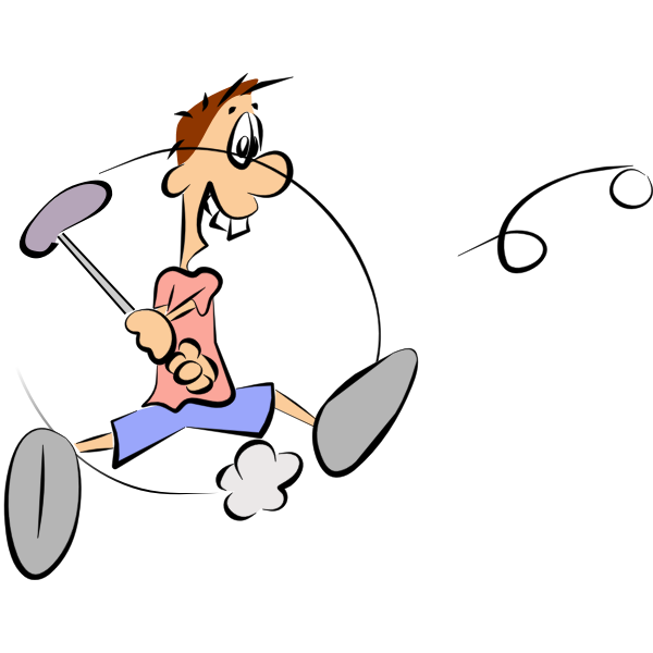 SVG Cartoon golf player