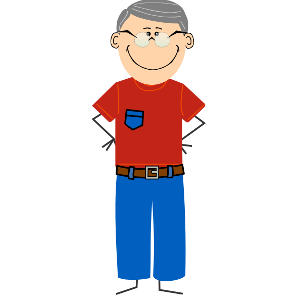 SVG Cartoon grandpa