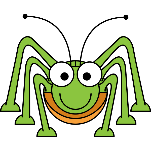 SVG Cartoon grasshopper