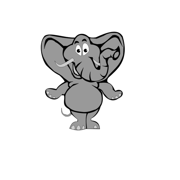 SVG Cartoon gray elephant