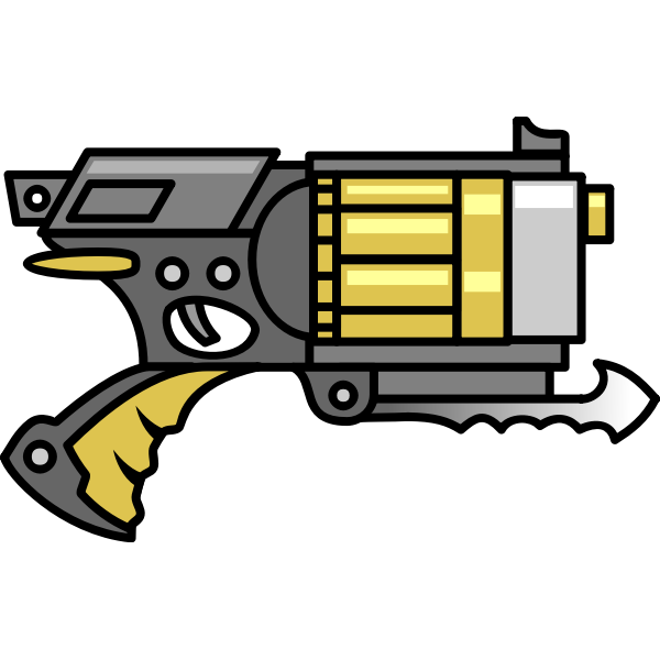 SVG Cartoon gun and knife
