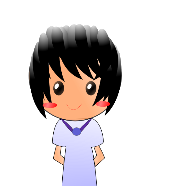 SVG Cartoon guy with black hair vector image