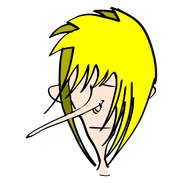 SVG Cartoon guy with long nose vector image