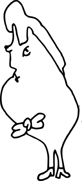 SVG Cartoon Head With Bowtie