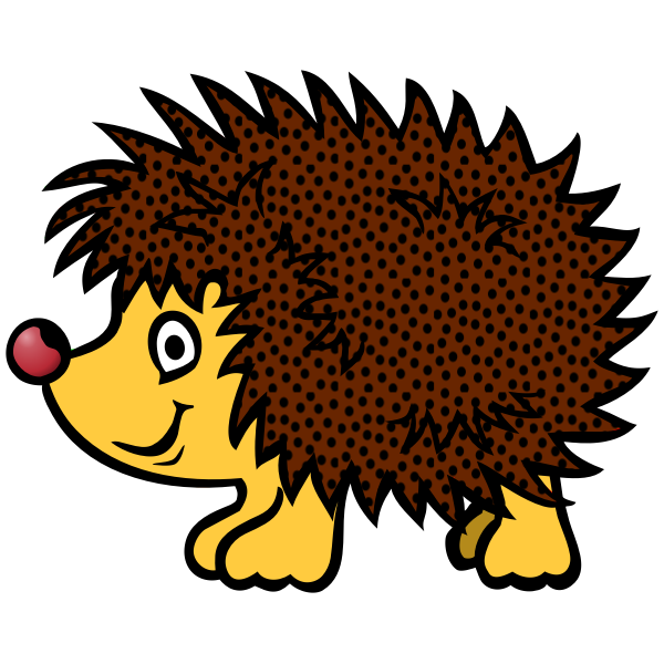 SVG Cartoon hedgehog