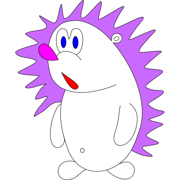 SVG Cartoon hedgehog vector