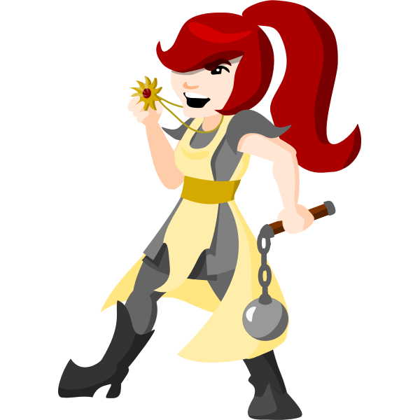 SVG Cartoon heroine