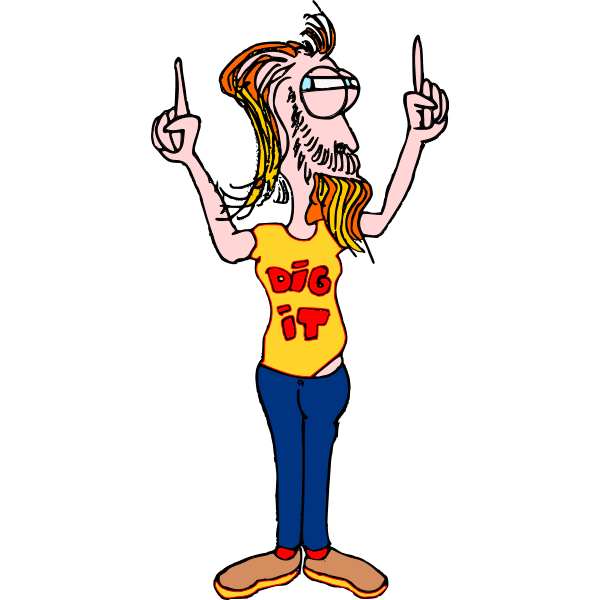 SVG Cartoon hipster