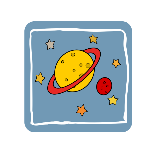 SVG Cartoon illustration of universe