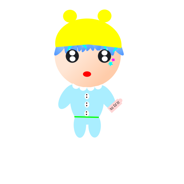 SVG Cartoon image of a baby