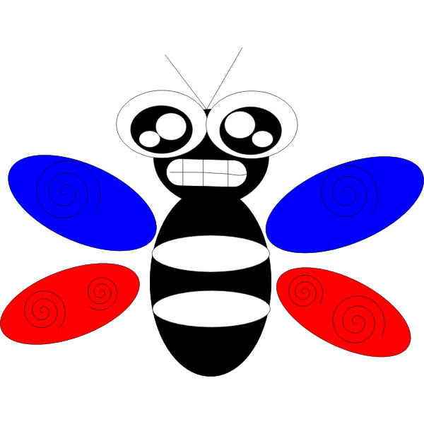 SVG Cartoon image of a fly