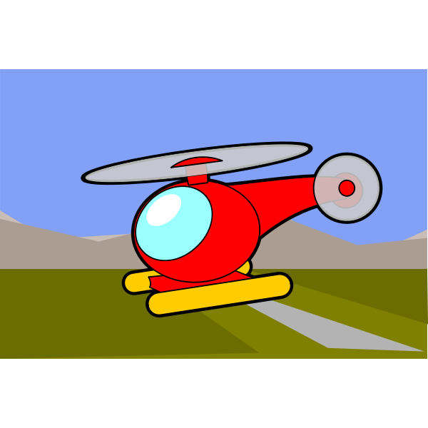 SVG Cartoon image of a helicopter