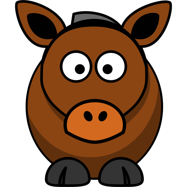 SVG Cartoon image of a horse